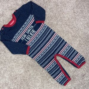 Jingles and joy knit Nordic Christmas 12 month romper